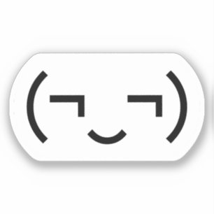 Smug Emoticon (EUR ‿) Japanischer Kaomoji Aufkleber
