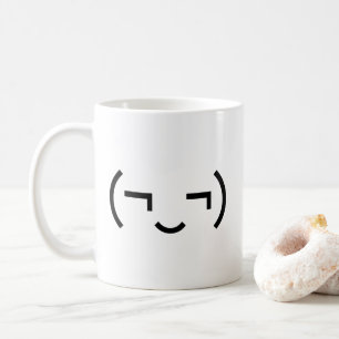 Smug Emoticon (EUR ‿) Japanischer Kaomoji Kaffeetasse