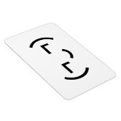 Smug Emoticon (EUR ‿) Japanischer Kaomoji Magnet (Rechte Seite)