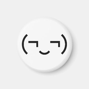 Smug Emoticon (EUR ‿) Japanischer Kaomoji Magnet