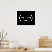 Smug Emoticon (EUR ‿) Japanischer Kaomoji Poster (Küche)