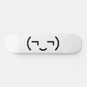 Smug Emoticon (EUR ‿) Japanischer Kaomoji Skateboard