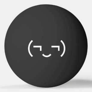 Smug Emoticon (EUR ‿) Japanischer Kaomoji Tischtennisball