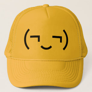 Smug Emoticon (EUR ‿) Japanischer Kaomoji Truckerkappe
