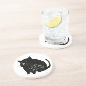Smug Fat Black Cat Funny Quote Getränkeuntersetzer (Seite)