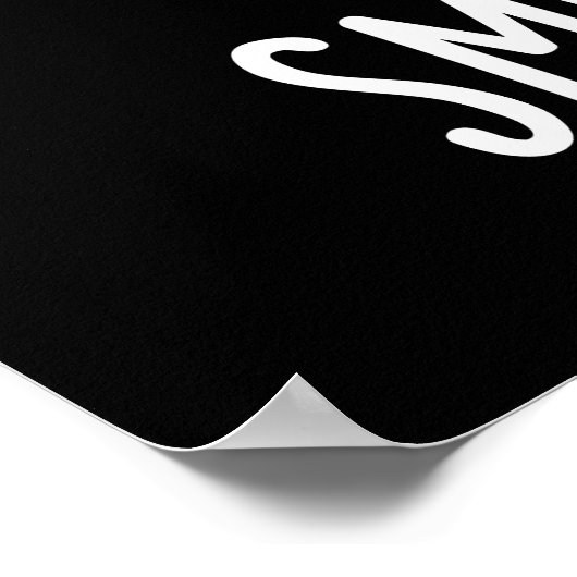 Smug Phone Funny Handy Pub Dark BG Poster (Ecke)