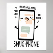 Smug Phone Funny Handy Pub Poster (Vorne)