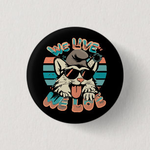 Smurf Katze - Wir leben, wir lieben  Button
