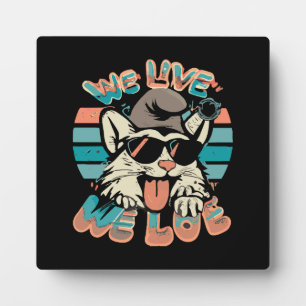 Smurf Katze - Wir leben, wir lieben  Fotoplatte