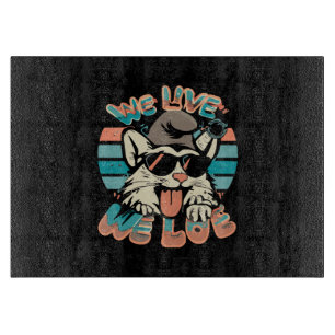 Smurf Katze - Wir leben, wir lieben  Schneidebrett