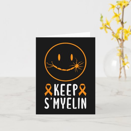 Smyelin-Multiple Sklerose-Bewusstsein behalten Karte (Gelbe Blume)