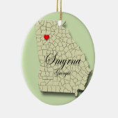 Smyrna Georgia, Smyrna Weihnachtsschmuck, Smyrna Keramikornament (Rechts)