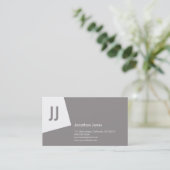 SN Corporate No1 Platinum Grau Visitenkarte (Stehend Vorderseite)