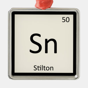 Sn - Stilton Cheese Chemie Periodische Tabelle Ornament Aus Metall