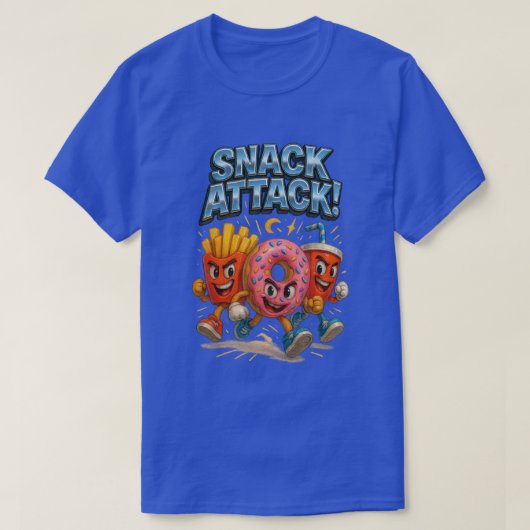 Snack Attack Funny Food Superherd Squad T-Shirt (Design vorne)