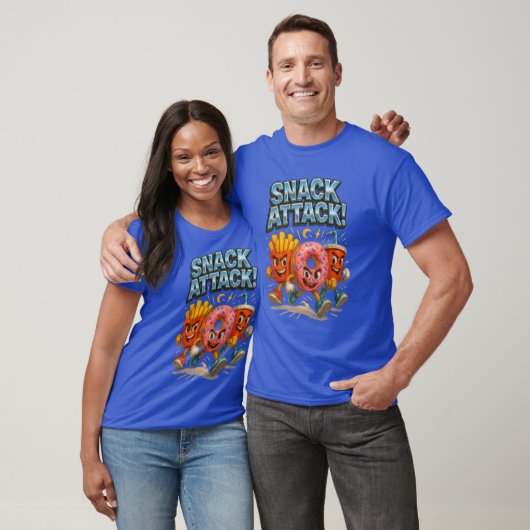 Snack Attack Funny Food Superherd Squad T-Shirt (Unisex)
