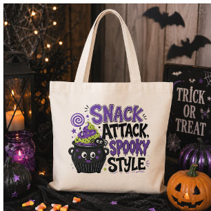 Snack-Attack Gruselstyle Kessel Halloween Tragetasche