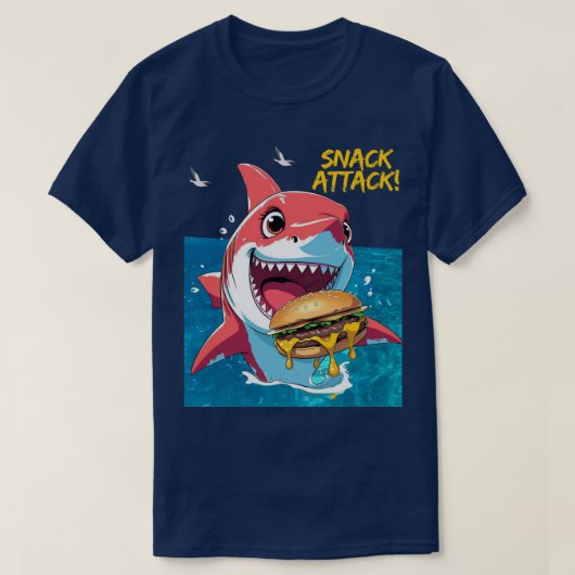 Snack Attack Hai T-Shirt (Design vorne)