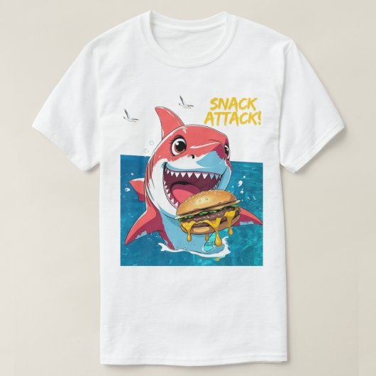 Snack Attack Hai T-Shirt (Design vorne)