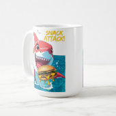 Snack Attack Hai-Tasse Kaffeetasse (Vorderseite Links)