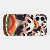 Snack Attack Panda iPhone 16 Hülle (Rückseite (Horizontal))