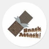 Snack Attack Runder Aufkleber (Vorderseite)