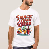 Snack Attack Squad – Lustiger Snack-Themen T-Shirt (Vorderseite)