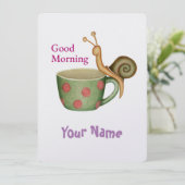 Snack auf einen Kaffee-Cup Feiertagskarte (Stehend Vorderseite)