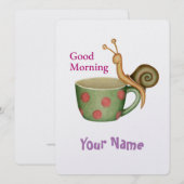 Snack auf einen Kaffee-Cup Feiertagskarte (Vorne/Hinten)