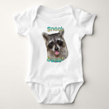 Snack Bandit Funny Raccoon Baby Bodysuit - Niedlic