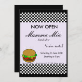 Snack Bar Opening Party Einladung (Vorne/Hinten)