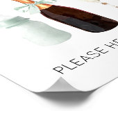 Snack Bar Sign für Baby Dusche Green Sip & See Poster (Ecke)