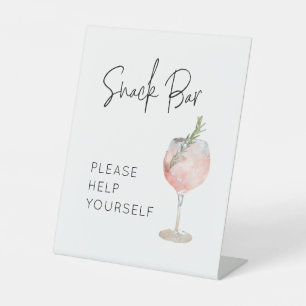 Snack Bar Sign für Geburtstagsparty Sockelschild