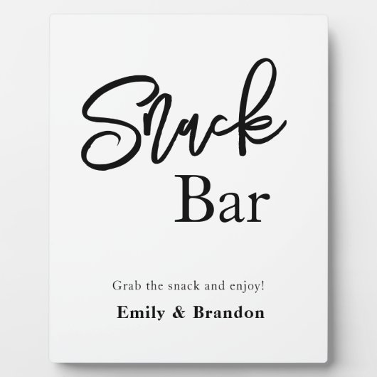 Snack Bar wedsign Tabletop Fotoplatte (Vorderseite)