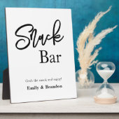 Snack Bar wedsign Tabletop Fotoplatte (Seite)