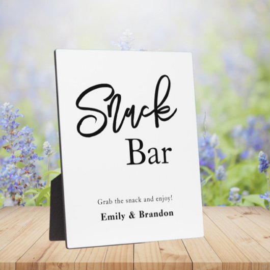 Snack Bar wedsign Tabletop Fotoplatte