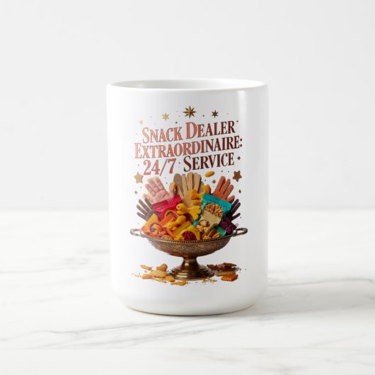 Snack Dealer Extraordinaire Tee | 24/7 Service Fun Kaffeetasse (Mittel)