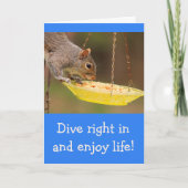 Snack Eichhörnchen Geburtstag Karte (Vorderseite)