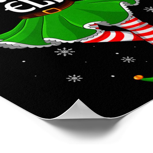 Snack Elf Christmas Family Girls Women Elf Squad X Poster (Ecke)