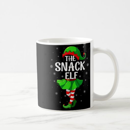 Snack Elf Christmas Girls Women Elf Squad Xmas Fam Kaffeetasse (Rechts)