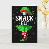 Snack Elf Christmas Girls Women Elf Squad Xmas Fam Karte (Gelbe Blume)