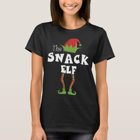 Snack Elf Xmas Pajama T-Shirt (Vorderseite)