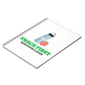 Snack Erste Fragen Später Schulessen Pause Notizblock (Linke Seite)