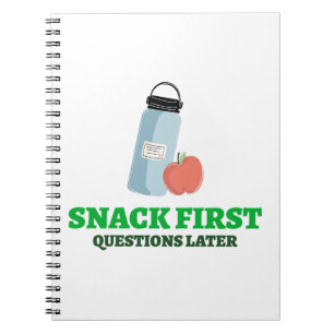 Snack Erste Fragen Später Schulessen Pause Notizblock