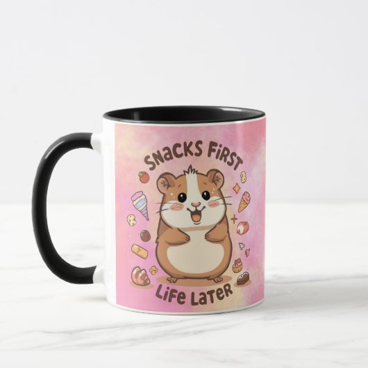 Snack First, Life Later Mug – Funny Snack Lover  Tasse (Links)
