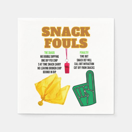 Snack Fouls für Party Goers Serviette (Vorderseite)