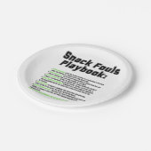 Snack Fouls Playbook Pappteller (Schrägansicht)