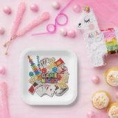 Snack für den Spielabend Pappteller (Party)