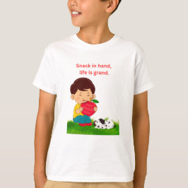 Snack in der Hand, das Leben ist großartig T-Shirt