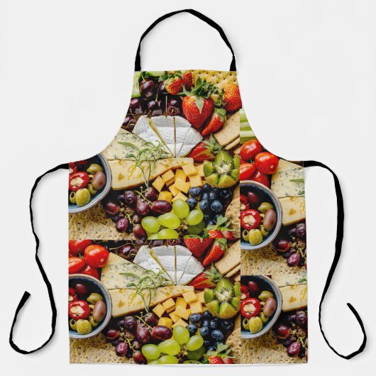 Snack mit Käse, Obst und Cracker Schürze (Vorderseite)